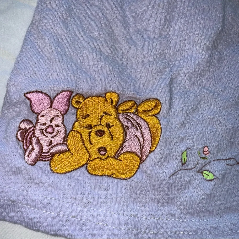 Y2K VTG Winnie the Pooh & Piglet Pants Set Embroidered Floral Ruffle 18 Month